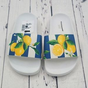 Kids Dolce & Gabbana Lemon Floral Stripped Sandals